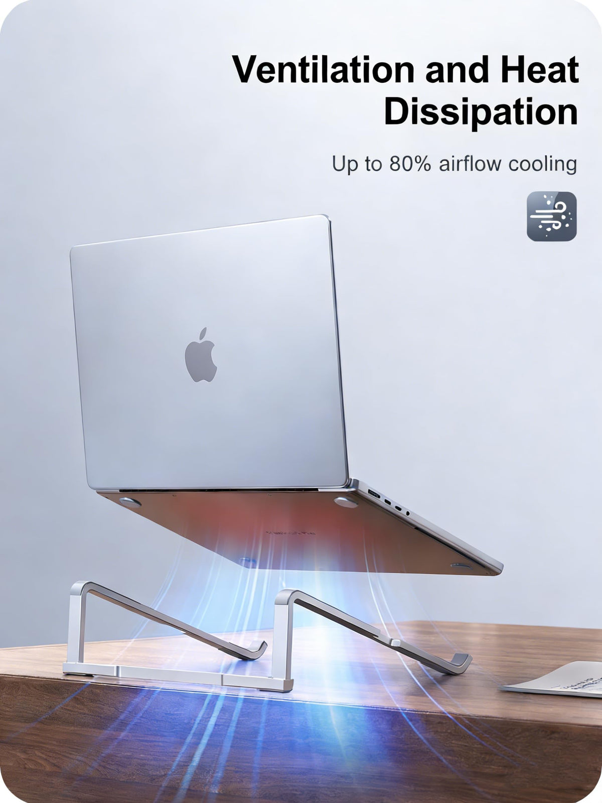 JOOF Laptop Stand, Foldable Laptop Riser for Desks, Ventilated and Load-Bearing, Portable Stand for MacBook Air/Pro, Dell, Lenovo