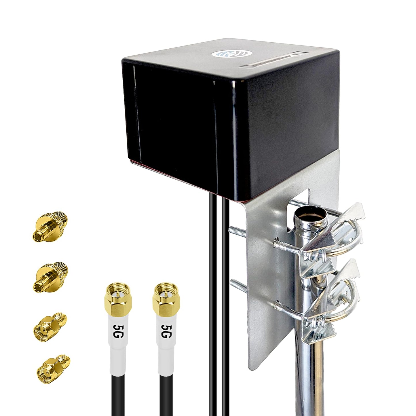 Maswell 5G Antenna Outdoor 2X2 MIMO, up to 6dBi, 600-8000MHz External 4G LTE 5G NR Router Outdoor Antenna SMA & TS9 & RP-SMA for Home Motorhome UK
