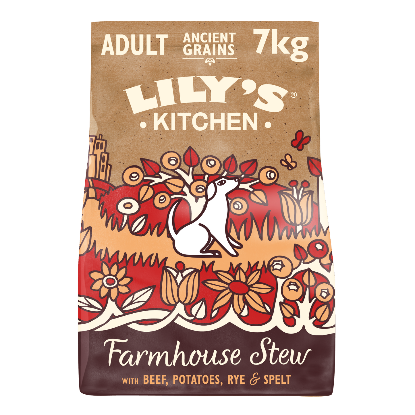 Lily's Kitchen Dog Ancient Grains Beef Dry Food – 7kg / 1kg