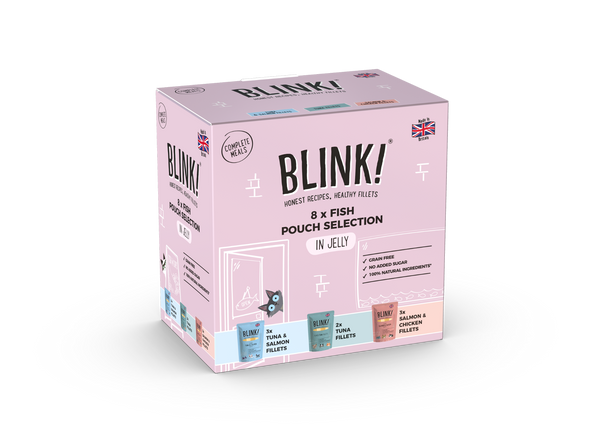 Blink! Wet Cat Food Fish Select in Jelly Multi 21x85g