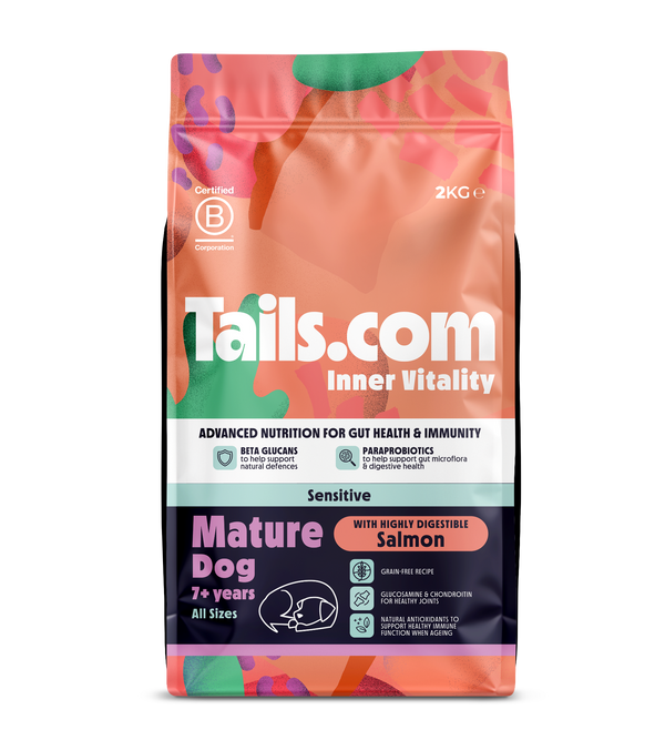 Tails.com Inner Vitality Sensitive Mature Salmon Dry Dog Food 2kg