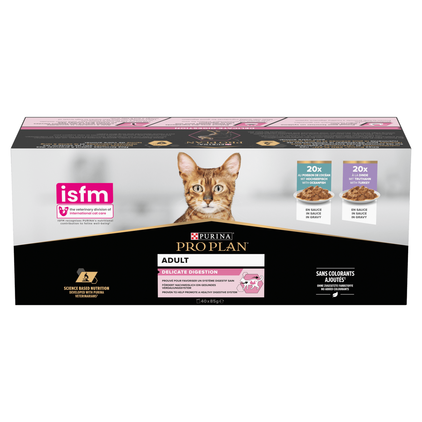 PRO PLAN® Adult 1+ Delicate Digestion Mixed Variety Ocean Fish 40x85g