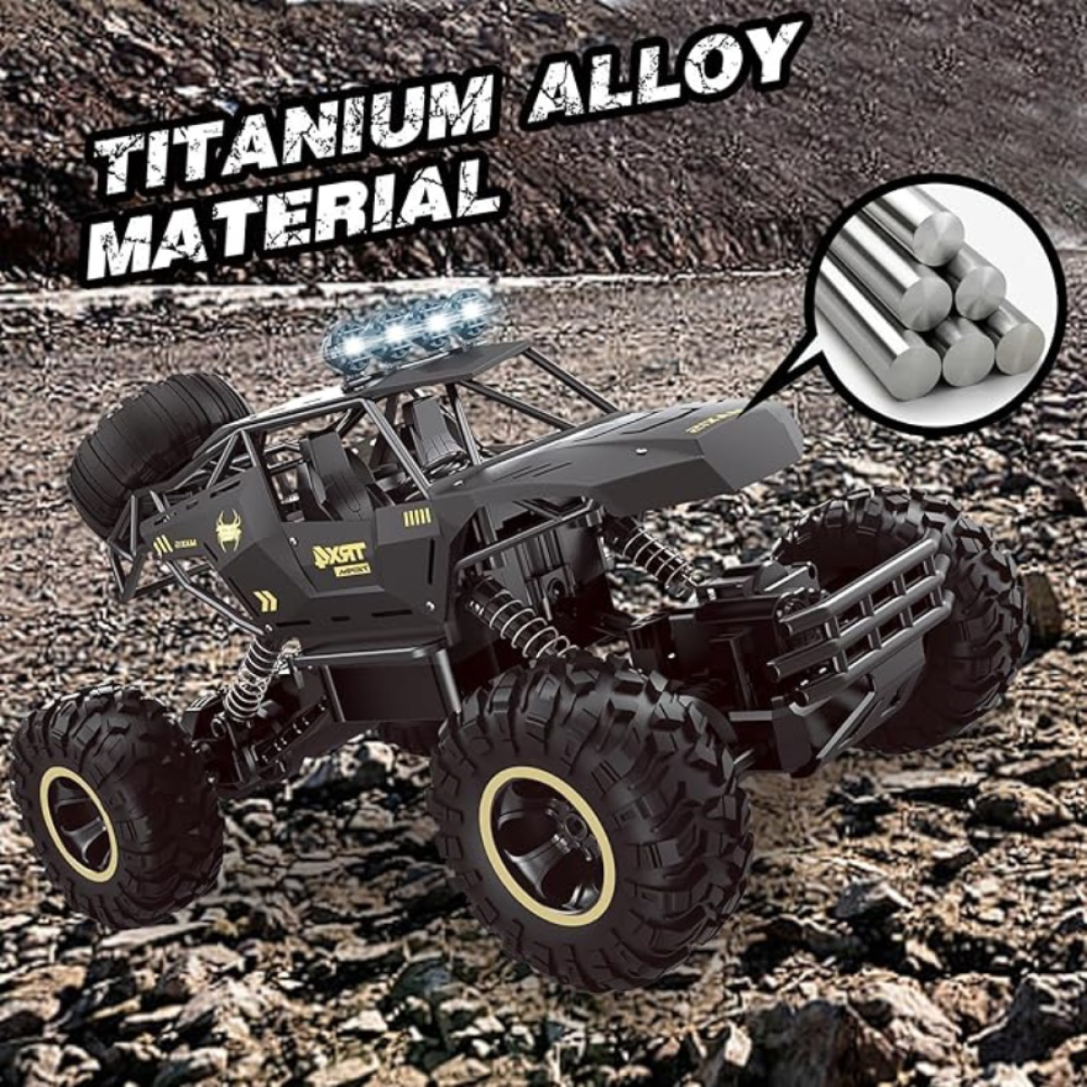 4DRC 1:12 Rock Crawler Rechargeable Off Road Truck 4WD , Metal Shell LED Headlights RC Remote Control Off Road Car Truck,Logistics is randomly sent by UPS/USPS/FEDEX/Amazon Logistics/EVRI