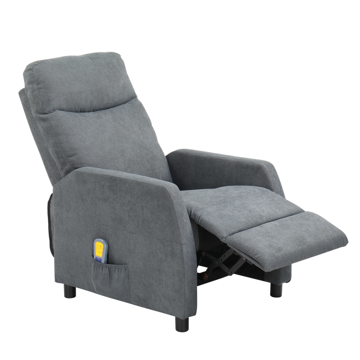 Fabric With 6-Point Massage Heating Function Recliner Light Gray