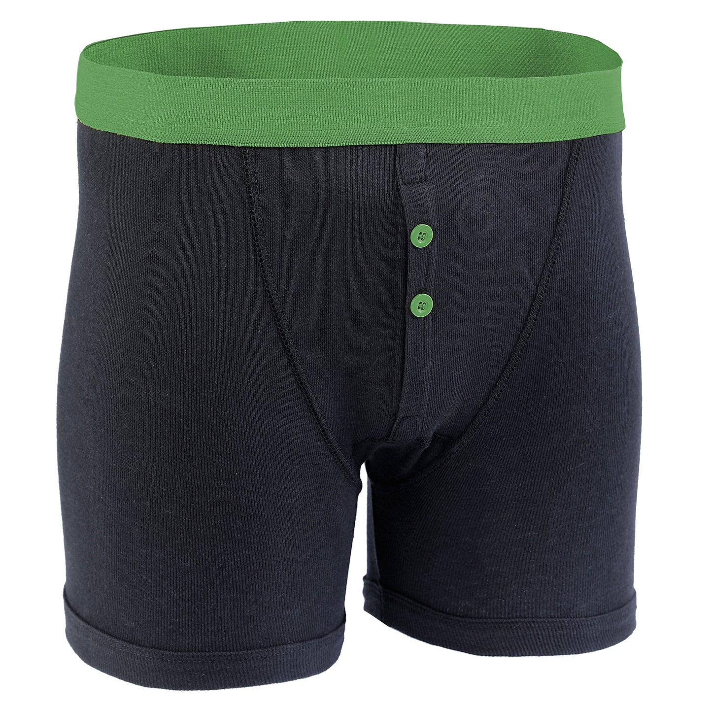 Sock Stack Boxer Shorts 12 Pack Black Cotton Blend Breathable Comfortable Stretch Button