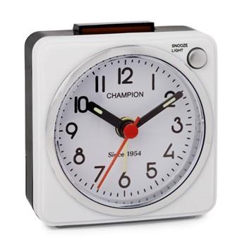 Champion Square Medium Travel White Alarm Clock MF77W