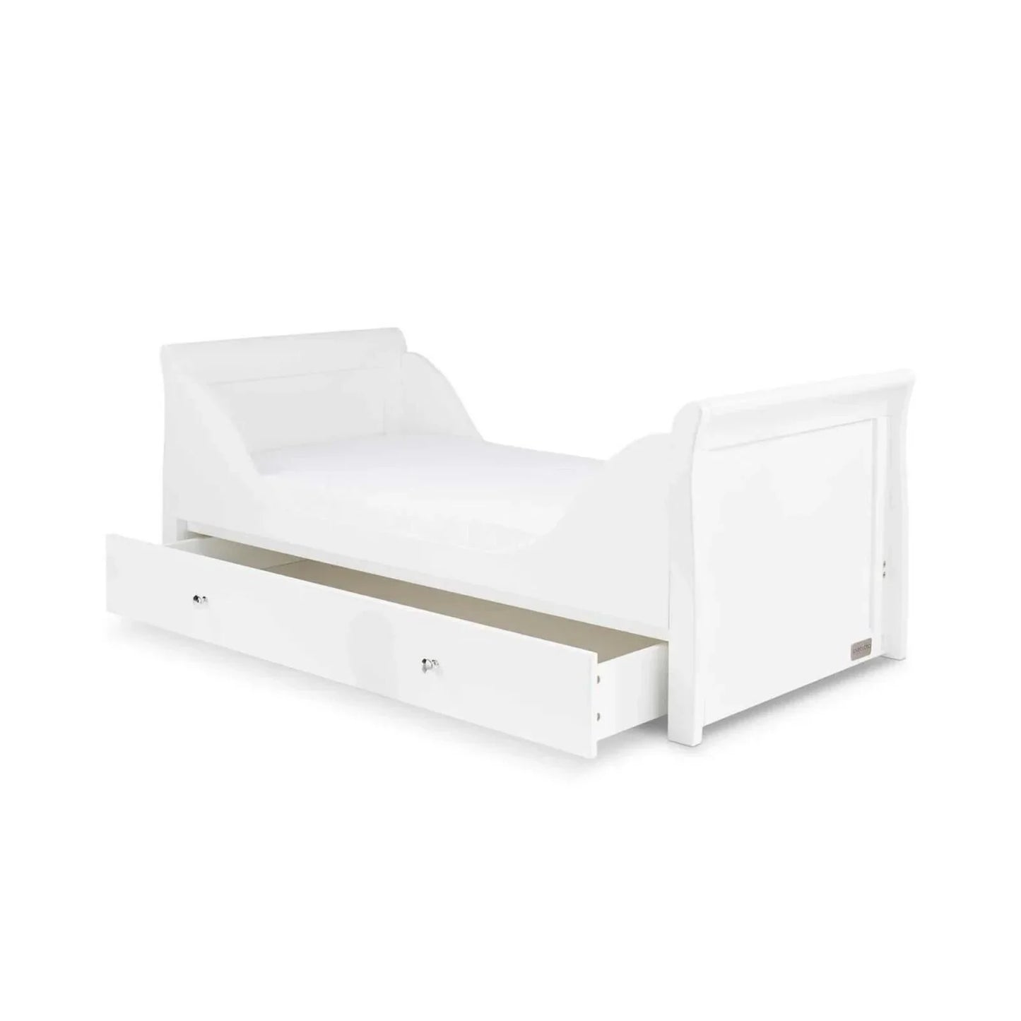 Ickle Bubba Snowdon Classic Cot Bed White - Fibre Mattress