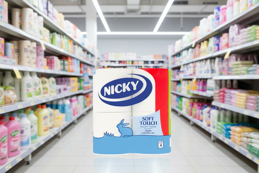 10 x Nicky Soft Touch Toilet Tissue 4 Rolls