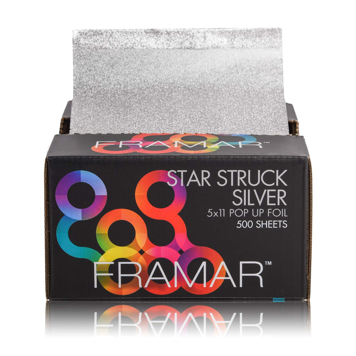 Framar Silver Embossed Pop Up Hair Foil - Hair Foils for Highlighting, Foils for Highlights, Hairdressing Foil for Hair Highlights, Non Slip Embossed