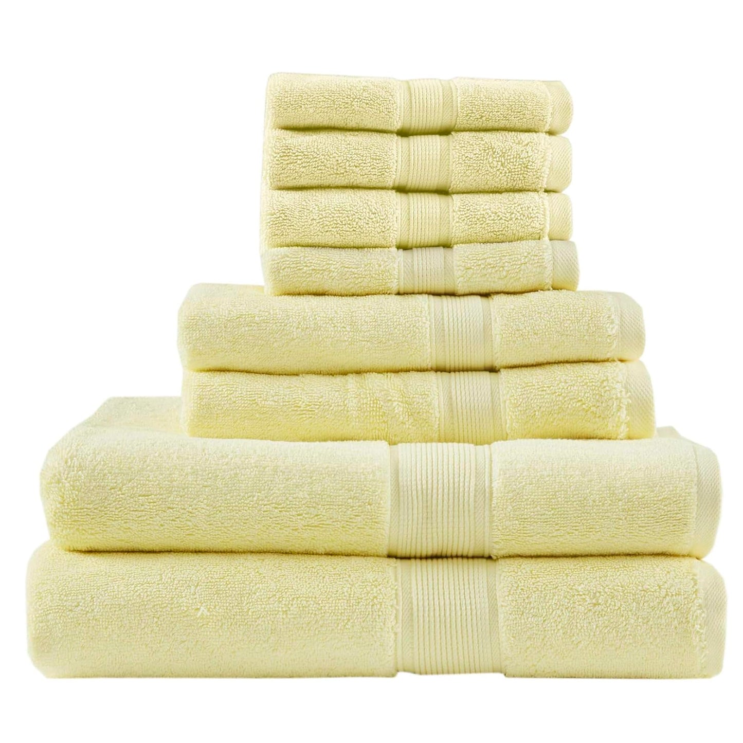 Madison Park 800GSM Bathroom Towel Set of 8 100% Cotton Bath Towel Set for Bathroom Luxurious Highly Absorbent 2 Bath Towels 2 Hand Towels 4