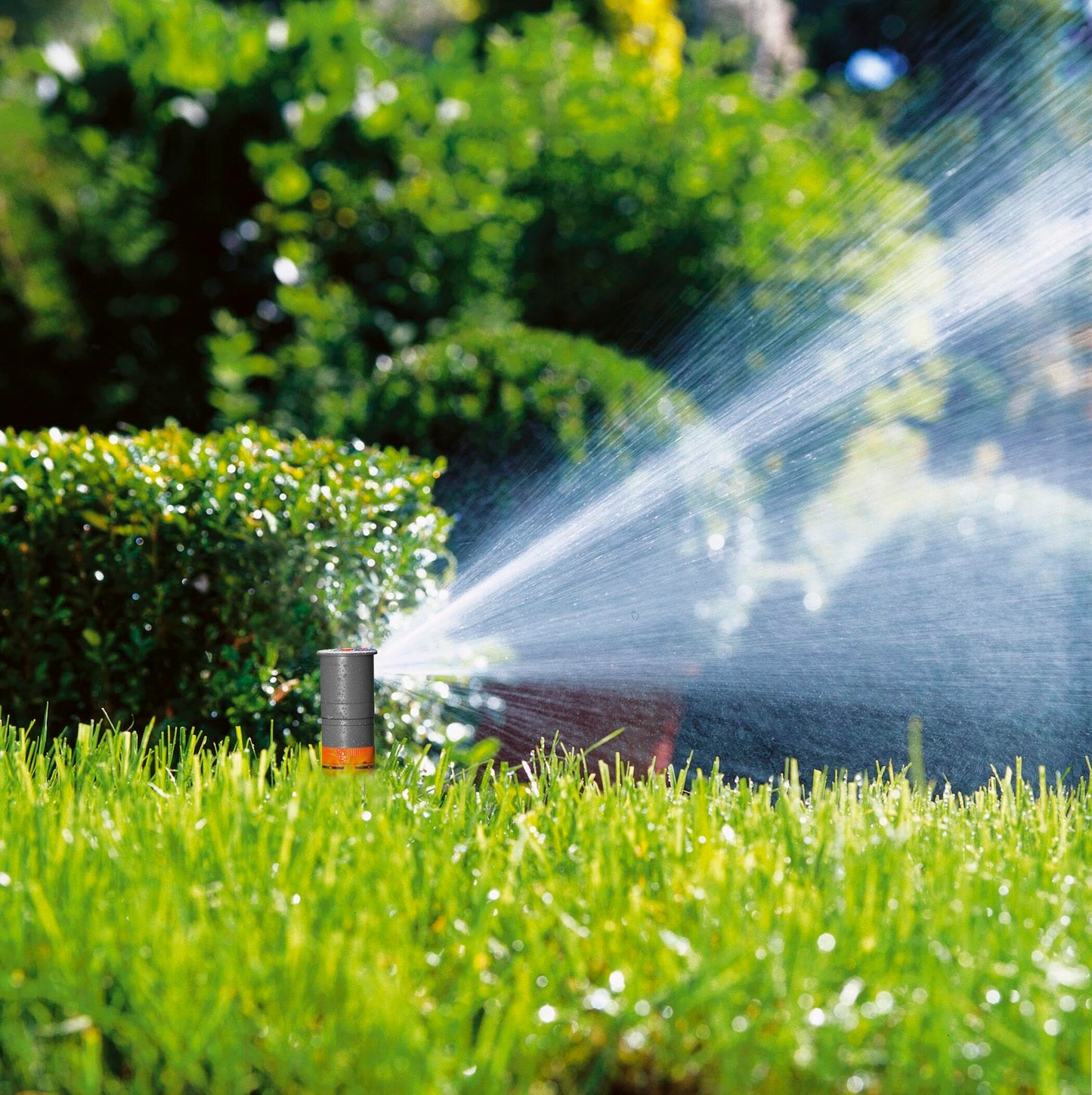 Gardena Sprinklersystem Turbo-driven Pop-up Sprinkler T 380: Watering system for large lawn areas of up to 380 m?, with adjustable range (6-11 m) and