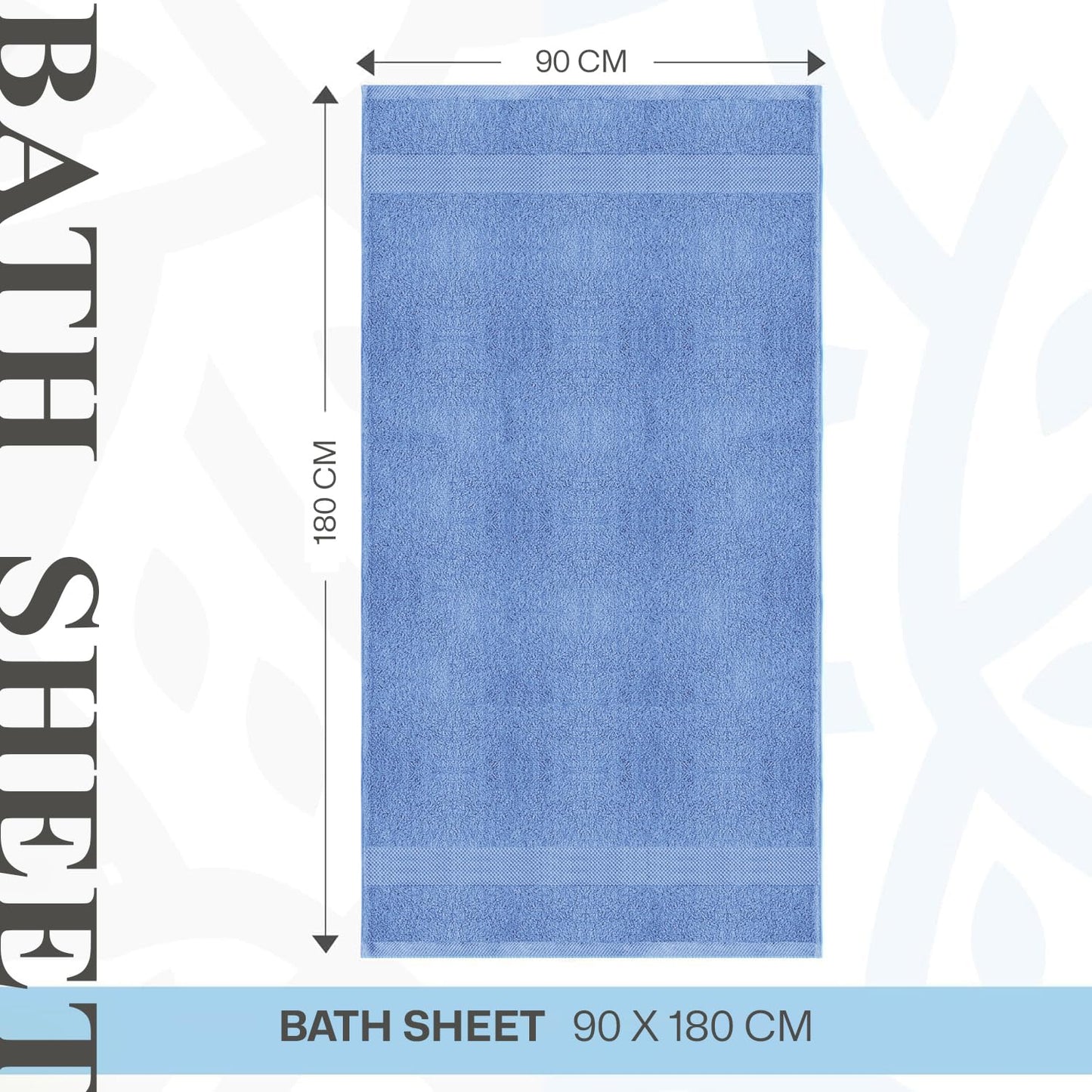 Hieftan Towels Bath Sheet Set – 100% Cotton Pack of 2 Jumbo Extra Large Bath Sheets Towel 600gsm Highly Absorbent Rapid Dry Super Sheets for Bathroom