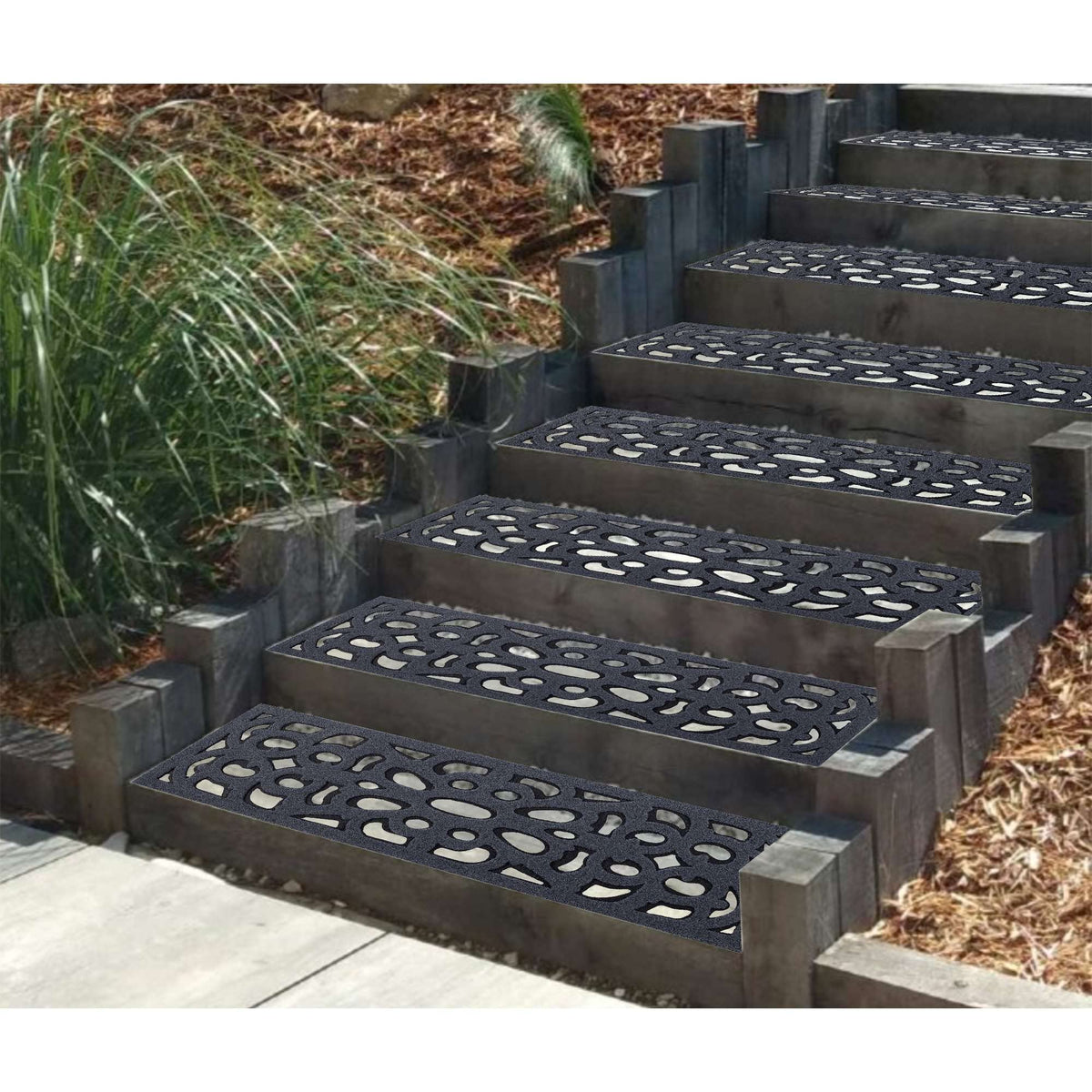 Nicoman Narrow Doormat Victorian Style Door Mat Barrier Eco-Friendly Absorbent Heavy Duty Dirt Scraper Drainage For Outdoor Garden Pool Garage