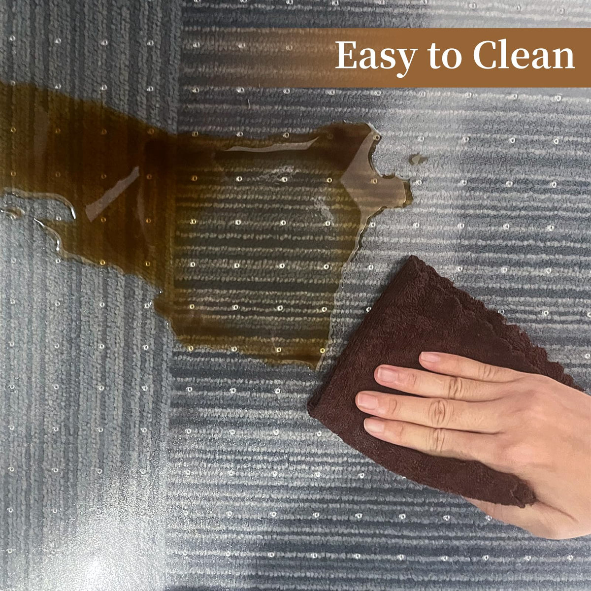 MESHDO Office Chair Mat for Carpet, 114 X 135 X 0.22CM Desk Chair Mat for Carpet Floors