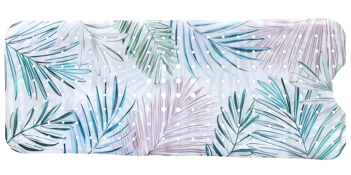 Scarlet Gem Palm Design Extra-Long 100x40cm Non-Slip Bath and Shower Mat