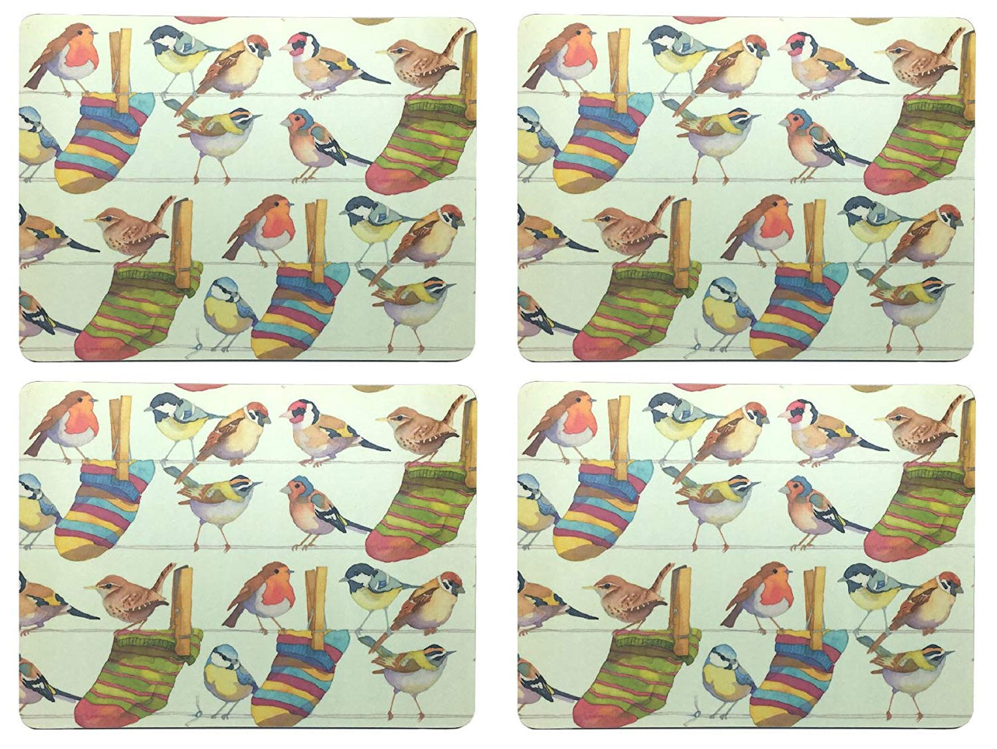 Emma Ball - "Garden Birds" Placemats - Set of 4