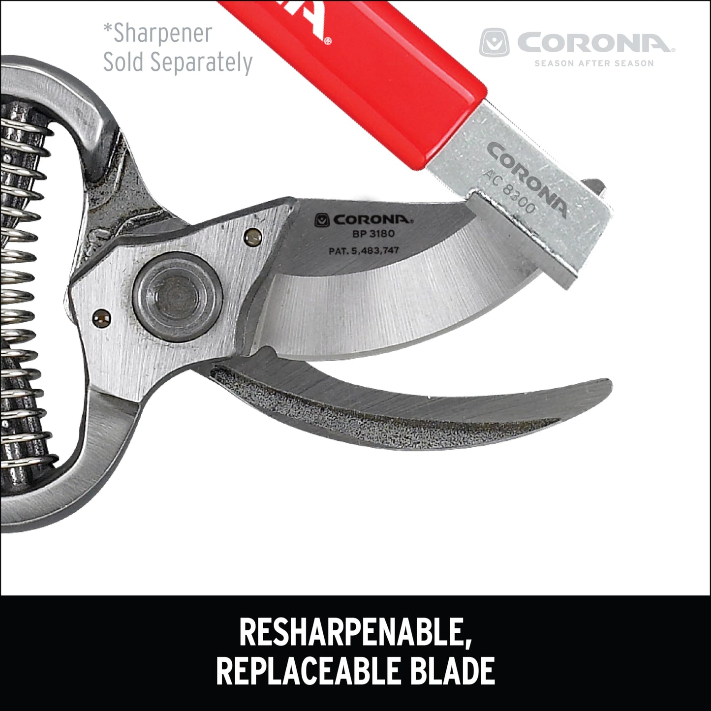 Corona BP 3180D ClassicCUT Forged Bypass Pruner, 1-Inch Cut, Red, 2.54 cm