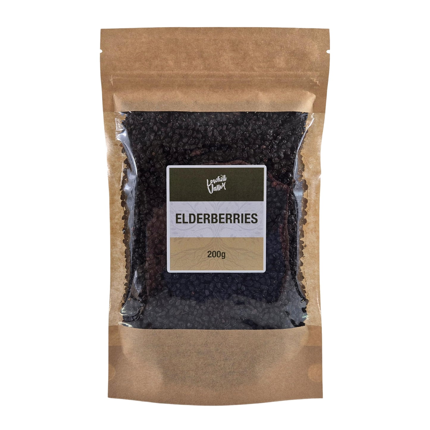 Lowhill Valley Elderberries ? Whole Dried Sambucus Nigra Berries for Immune Support, Respiratory and Digestive Aid - Deep Fruity Flavour - 100%