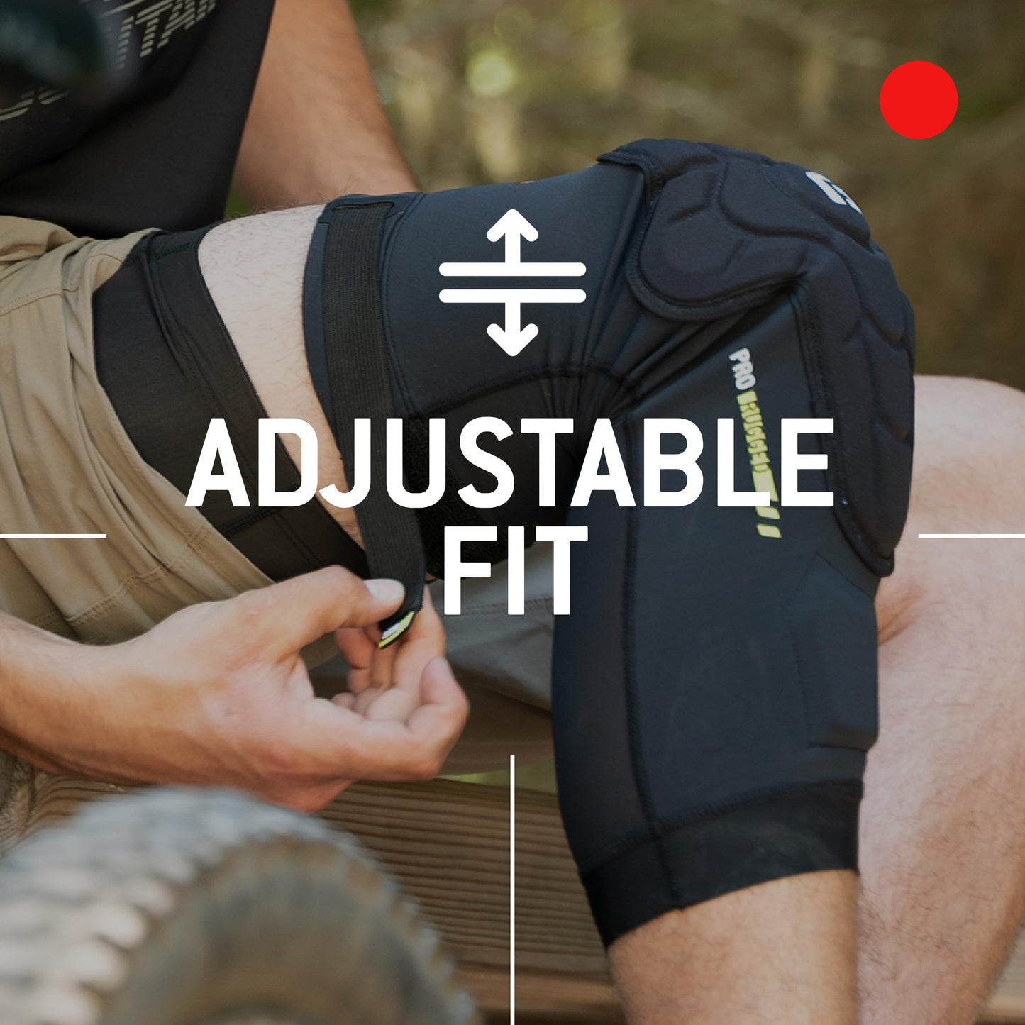 G-Form Pro-Rugged 2 MTB Knee Guards - Mountain Bike Knee Pads for Men & Women - Black, Adult Medium