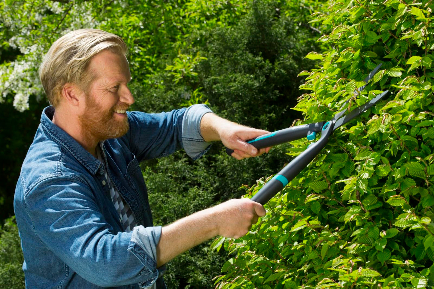 Gardena EasyCut Hedge Shears Turquoise Black