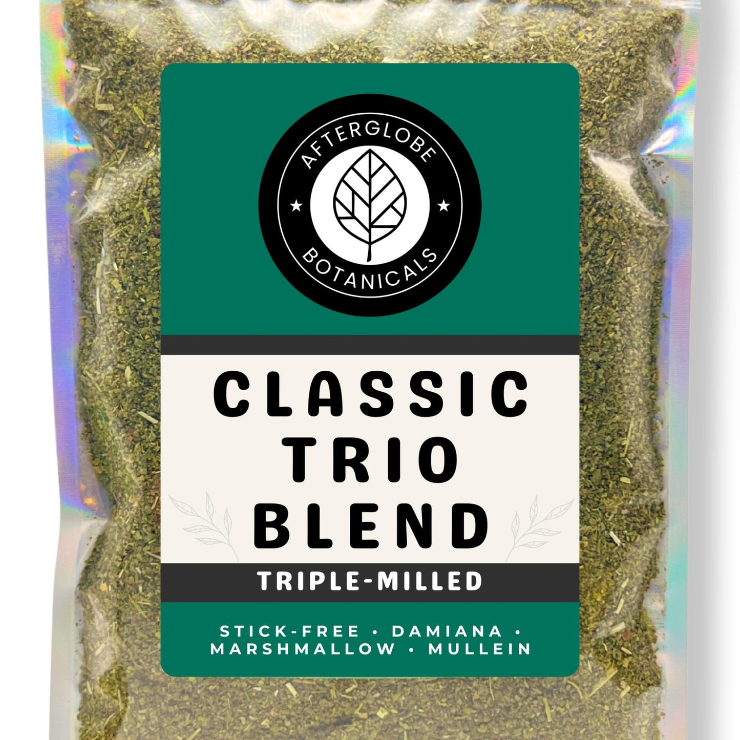 Marshmallow Leaf, Damiana & Mullein Herbal Blend | Pre-Ground Triple-Milled Loose Herbal | Stick-Free | Caffeine-Free Tea (100g)
