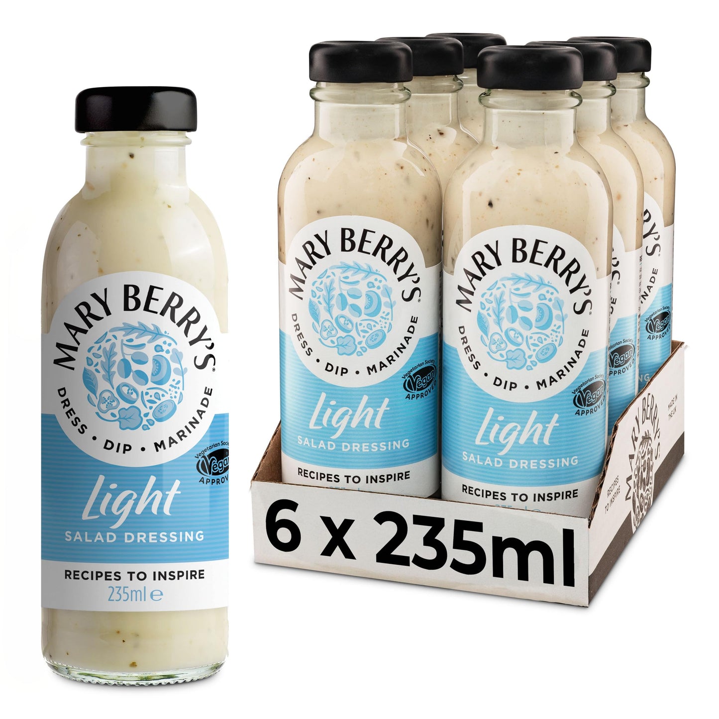 Mary Berry's Light Salad Dressing (Pack of 6), 235 ml