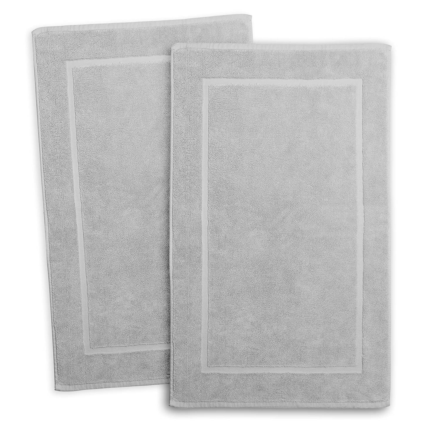 Hearth & Harbor Bath Mat Towels - 100% Ring Spun Cotton Luxury Towels - Ultra Soft & Highly Absorbent, Bathroom Towels, Floor Mat - Gray