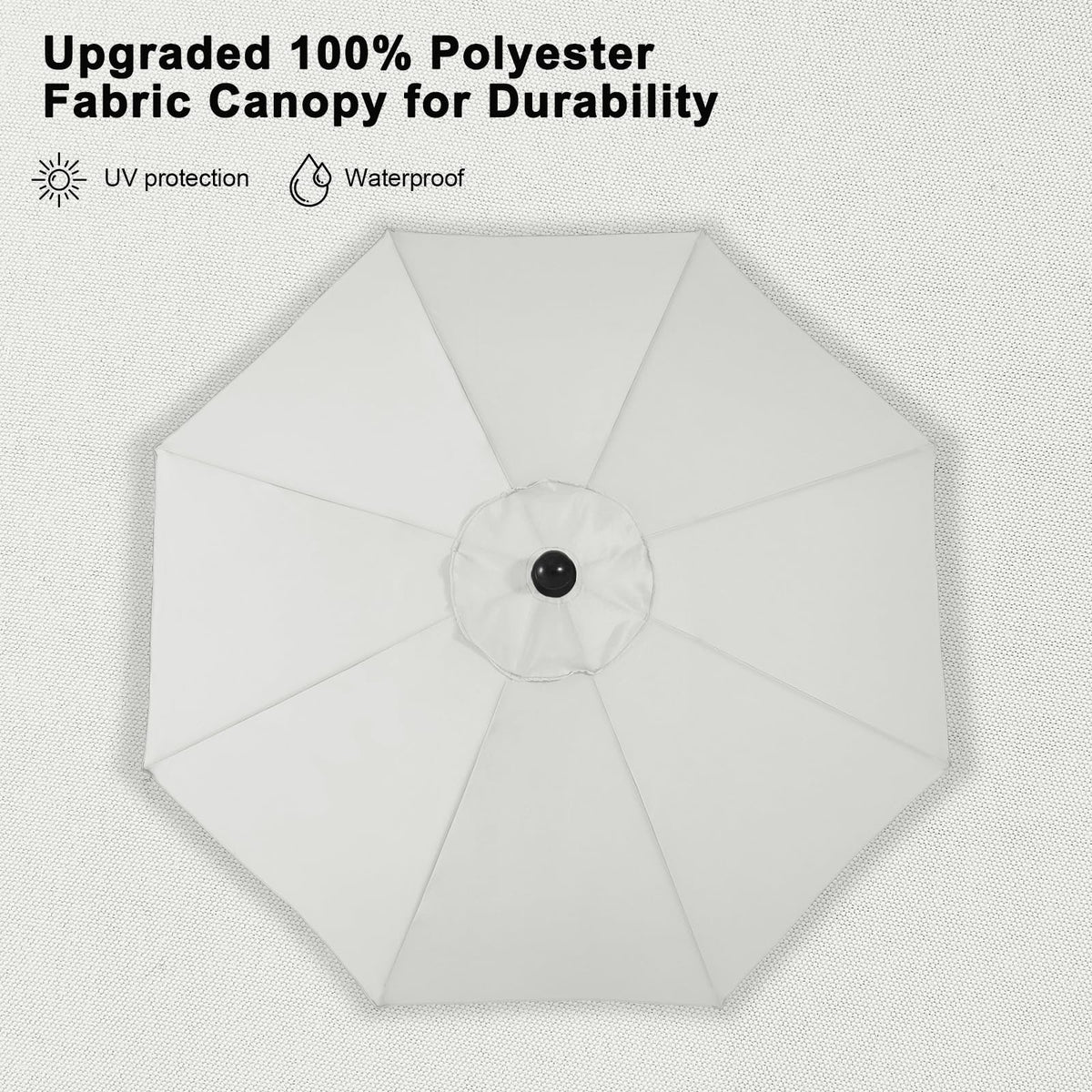 ABCCANOPY 2.3M Parasol Patio Umbrella Table Market Umbrella with Push Button Tilt for Garden, Deck, Backyard and Pool, 8 Ribs 13+Colors