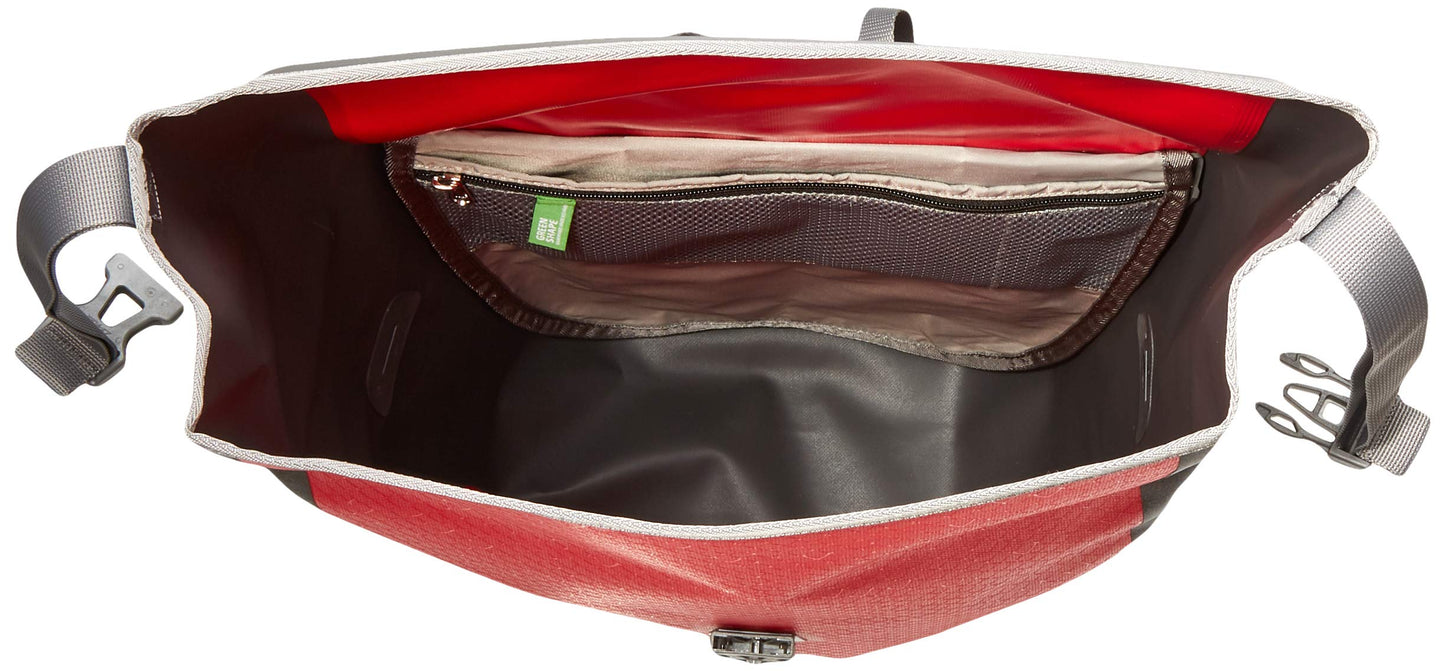 VAUDE Bike Pannier Bag Aqua Back Single 1 x 24 L in Red, Waterproof Rear Bike Pannier, Pannier Bag for Bicycles, Easy Attachment ? Made in Germany
