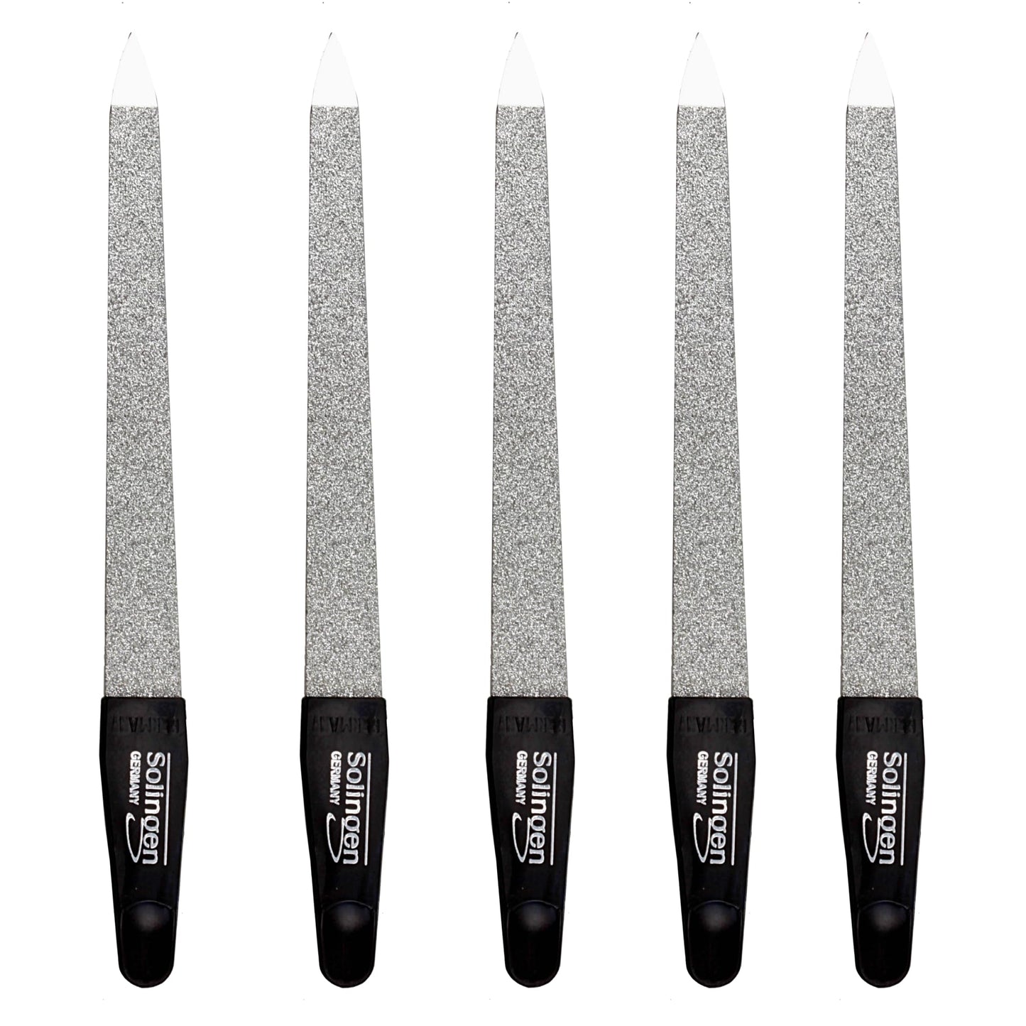 Sonnenschein by Hans Kniebes Solingen Nail Files 11 cm for Manicure and Pedicure Sapphire Files with Coarse and Fine Coating Side Set of 5 11 cm