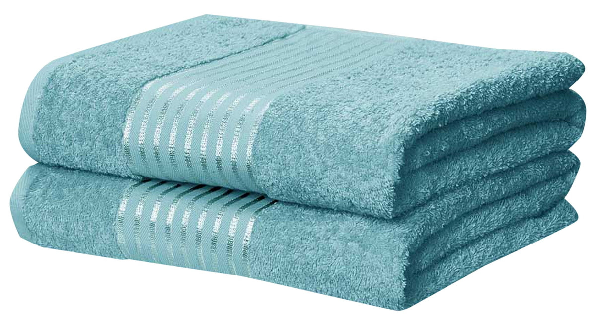 Rapport Home Windsor 2-Piece Towel Bale, Combed Cotton, Turquoise, 140 x 90 x 1 cm