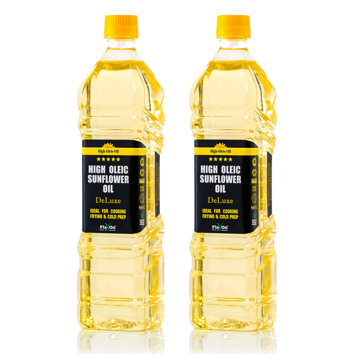 FlavOil High Oleic Sunflower Oil 850ml - Healthy High-Performance Plant-Based Oil for Cooking, Roasting, Frying, Baking, Dressing - Omega 9 and