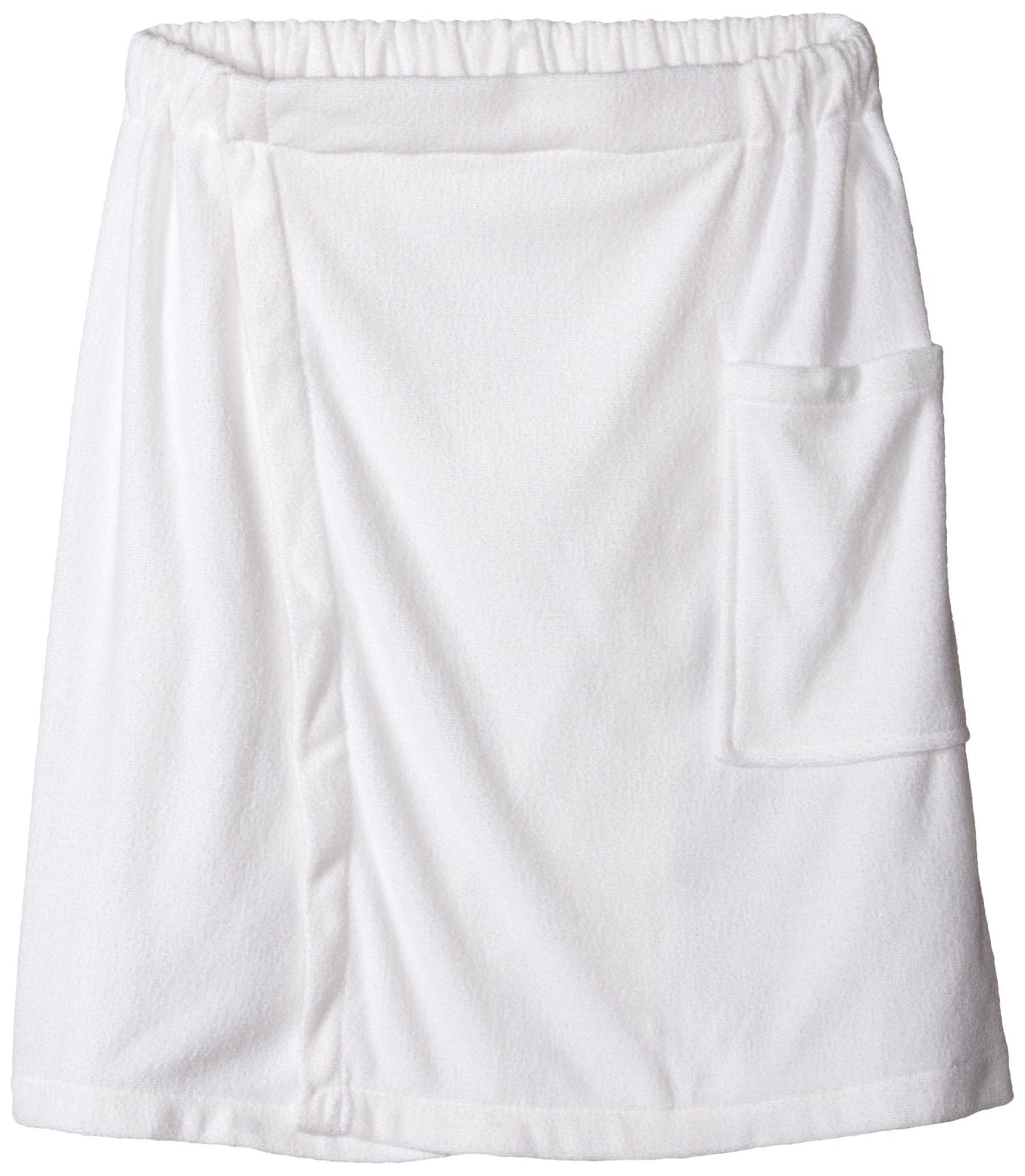 DII Men's Adjustable Shower Wrap with Velcro, 54x20, White