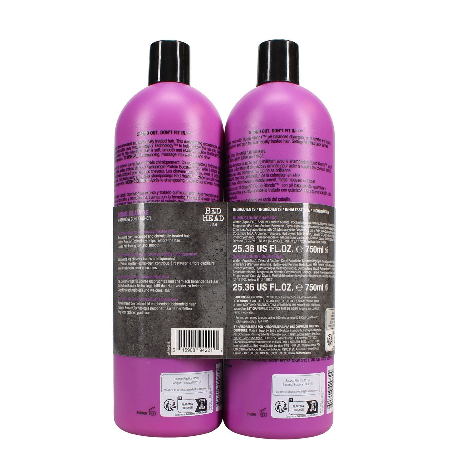 Therapy for Blondes Dumb Blonde Purple Toning Shampoo & Conditioner Set for Blonde, Highlighted, & Grey Hair