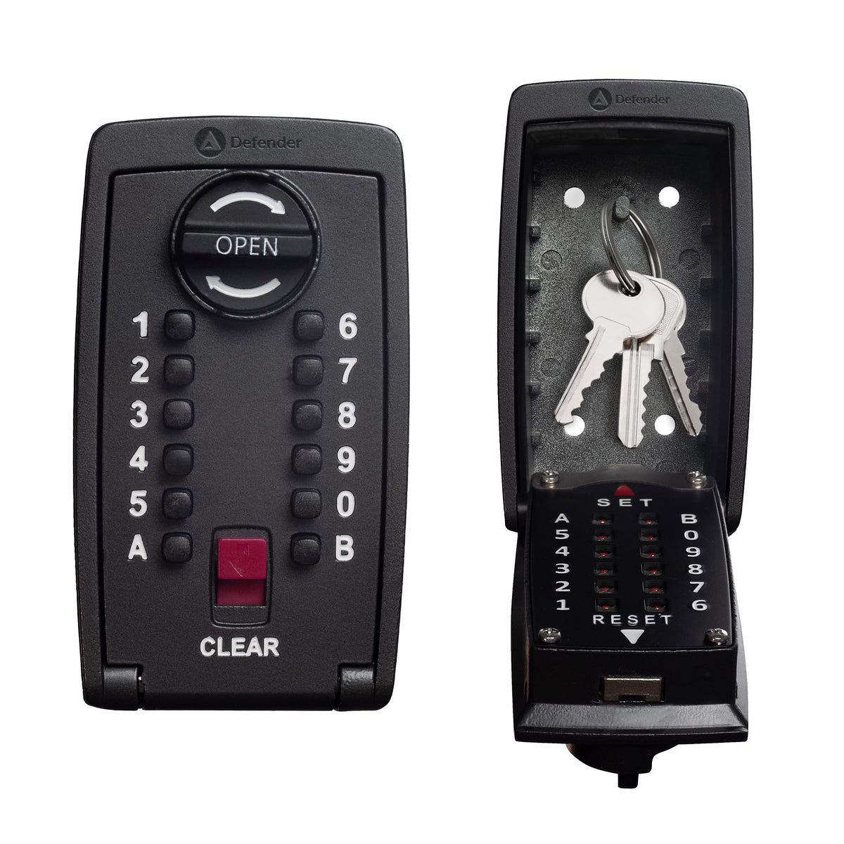 Defender Pro-TEC Key Safe - Police Preferred Specification - Wall Mounted Outdoor Key Lock Box - Push Button Combination Key Cabinet Waterproof Cover