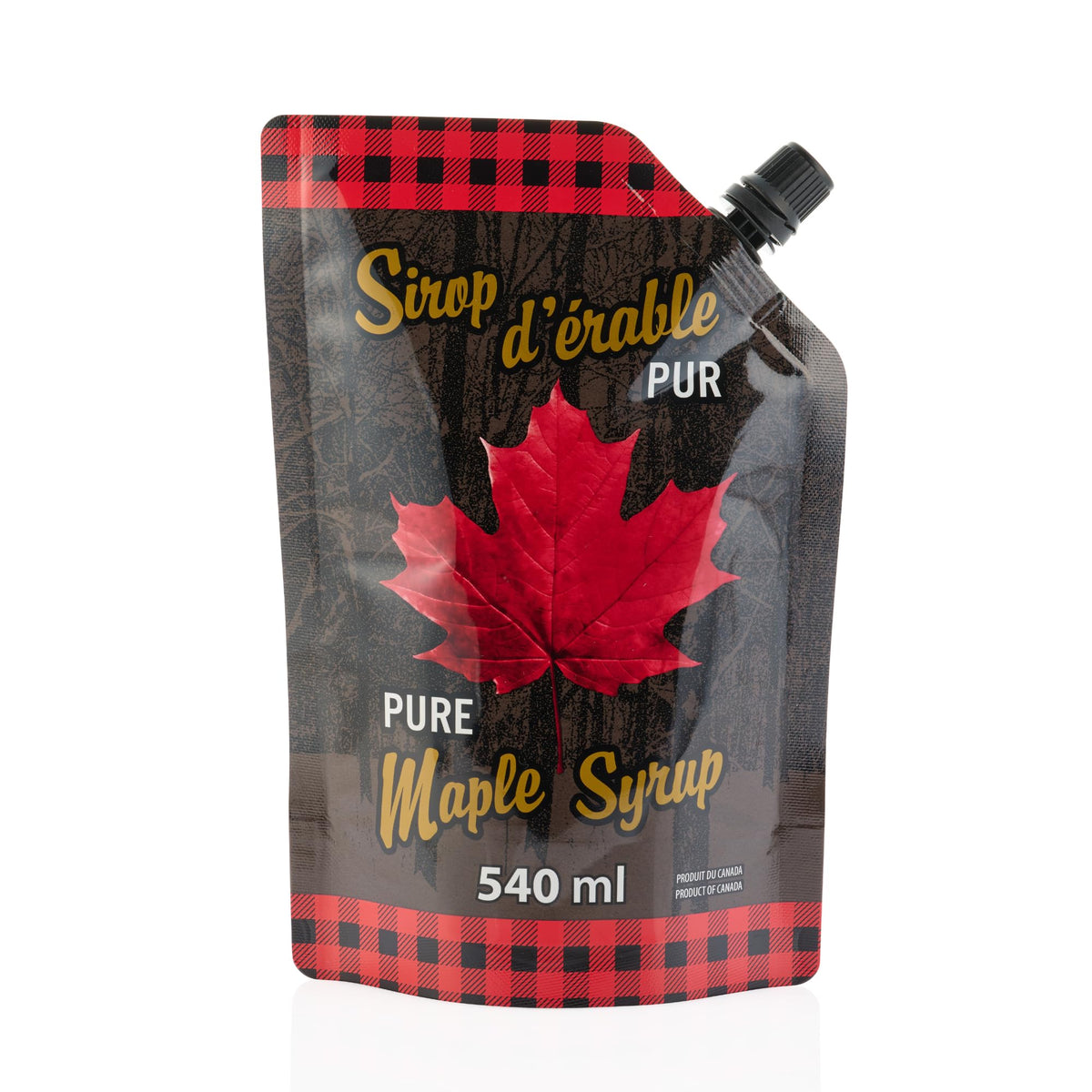 Little Quebec Sugar Shack Canadian Maple Syrup ? 540ml Easy-Pour Pouch | Grade A Amber Rich Taste | for Breakfast, Baking & Cooking | Resealable Pack