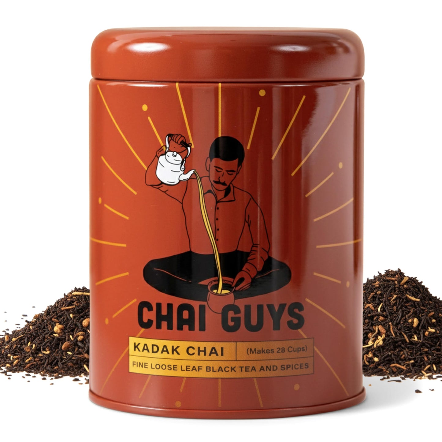 Karak Chai CTC BOP Loose Leaf Tea Blend with Cinnamon & Cardamom ? Creamy Indian Tea, Enjoy Hot, Cold, or as a Chai Iced Latte, 200g ? Chai Guys