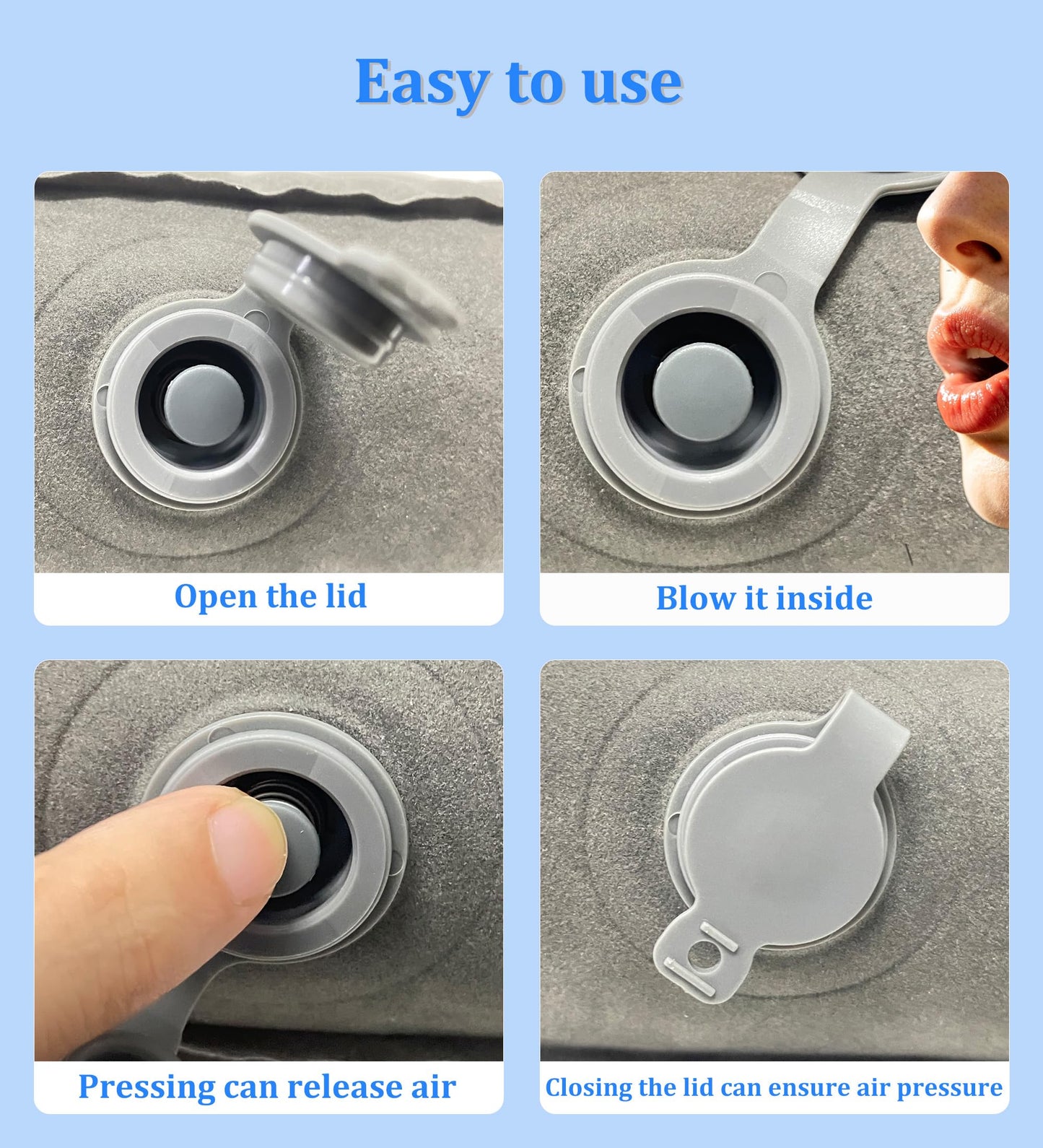 DHSUN Inflatable Donut Seat Cushion for Tailbone Pain Relief,Coccyx Cushion for Tailbone Pain & Hemorrhoids, Portable Travel Cushion for Airplane