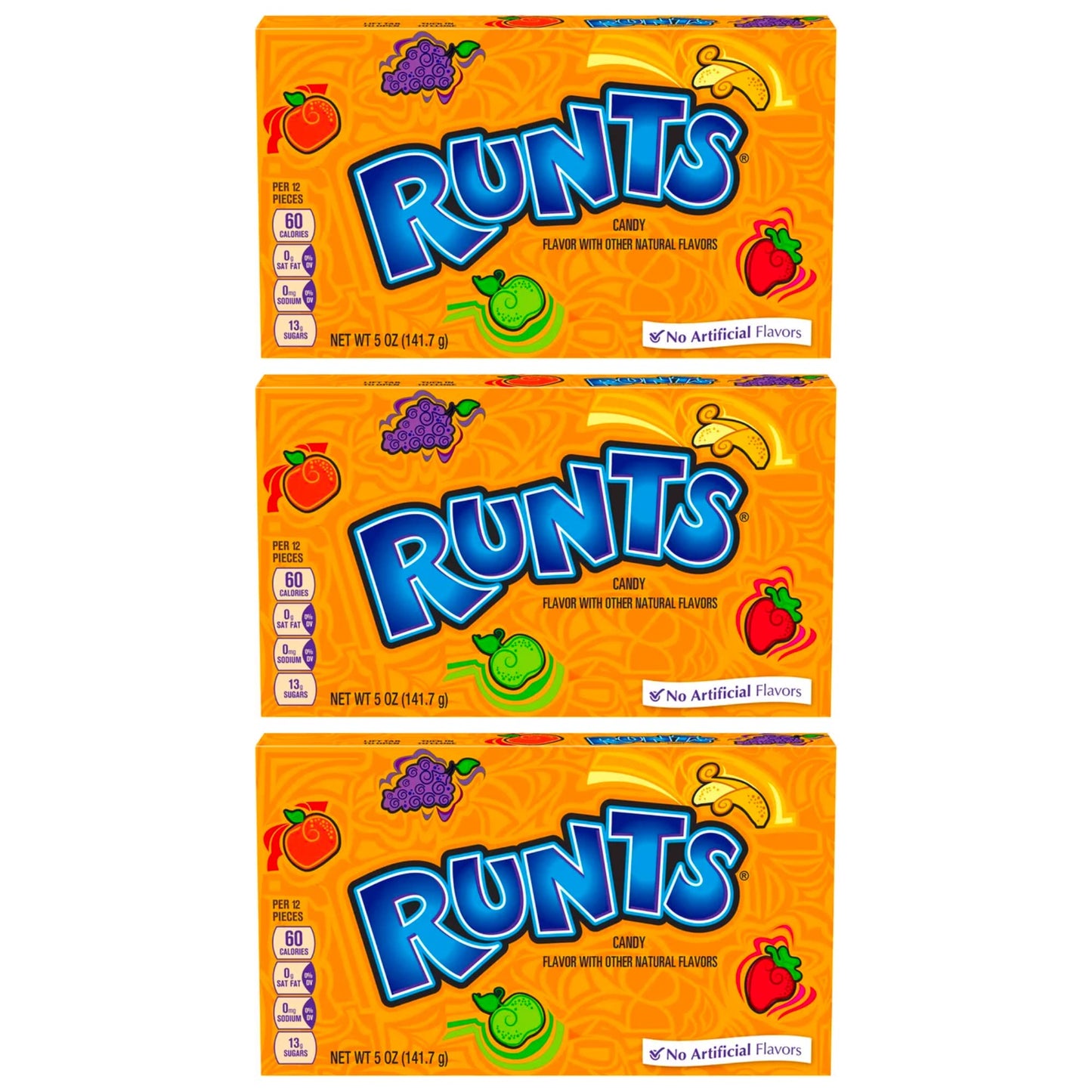 Runts Candy Theater Box | By Blue Clover Foods | 5oz Box | Pack Of 3