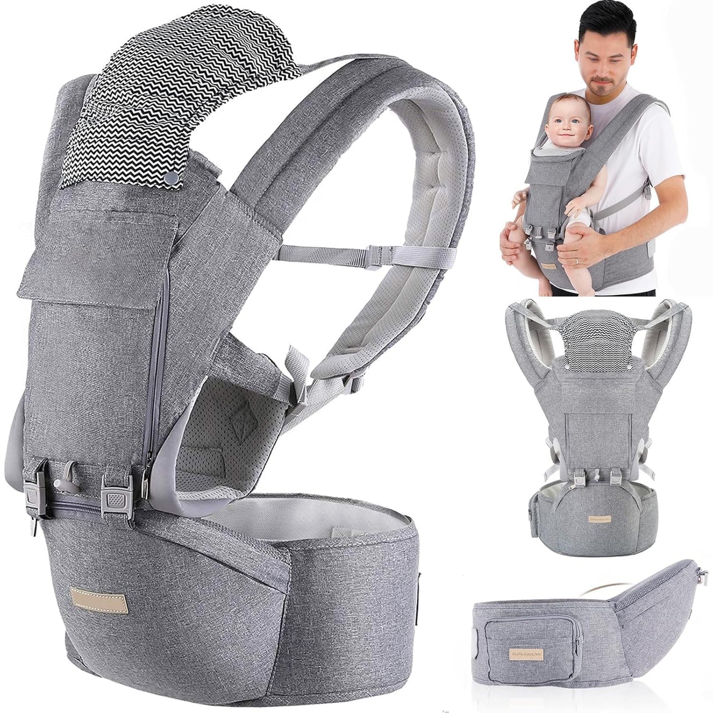 Baby Carrier Newborn Carrier Advanced 6-in-1 Carrier Multifunction Toddler Carrier Ergonomic