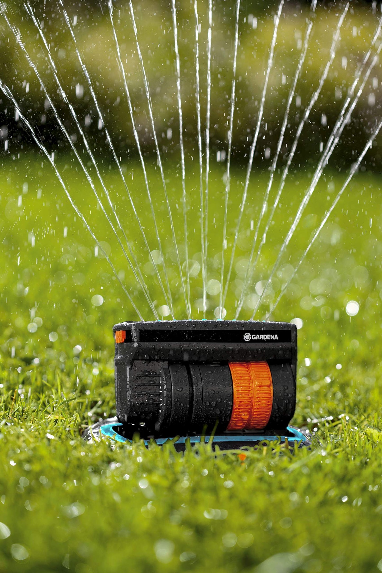 Gardena OS 140 pop-up rectangular sprinkler: sprinkler system for square and rectangular areas up to 140 m? in size, fitted flush to the ground