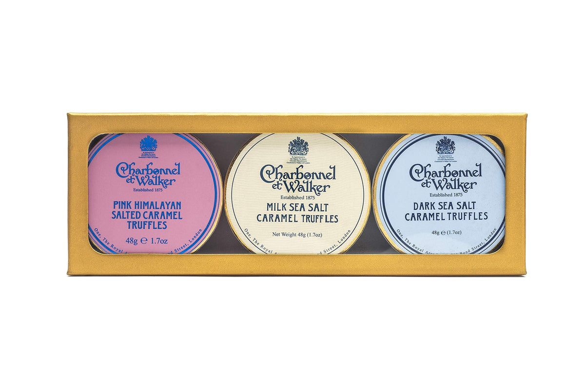 Charbonnel et Walker Dark, Milk and Pink Himalayan Salted Caramel Gift Set, 0.14 kg