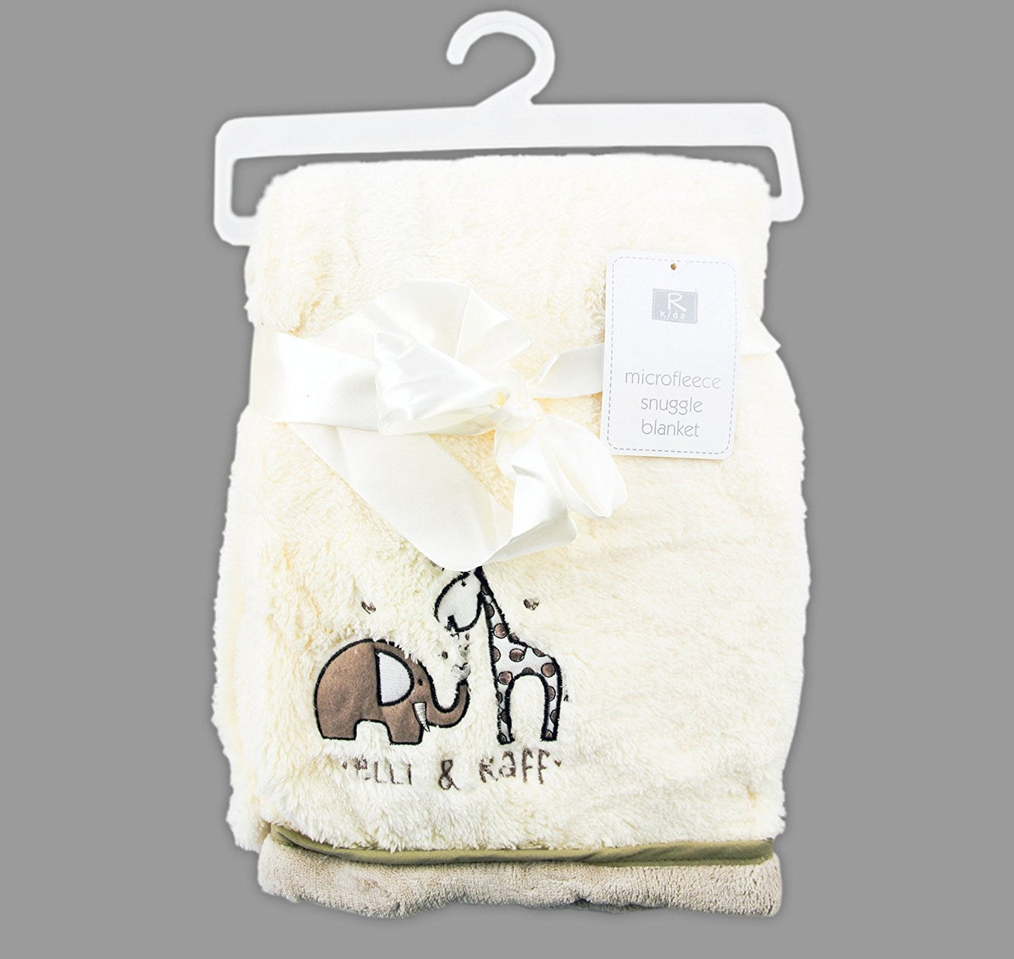 Microfleece snuggle blanket (Elli & Raff design), nursery, cream, cot/pram/pus hchair. SAME DAY DISPATCH