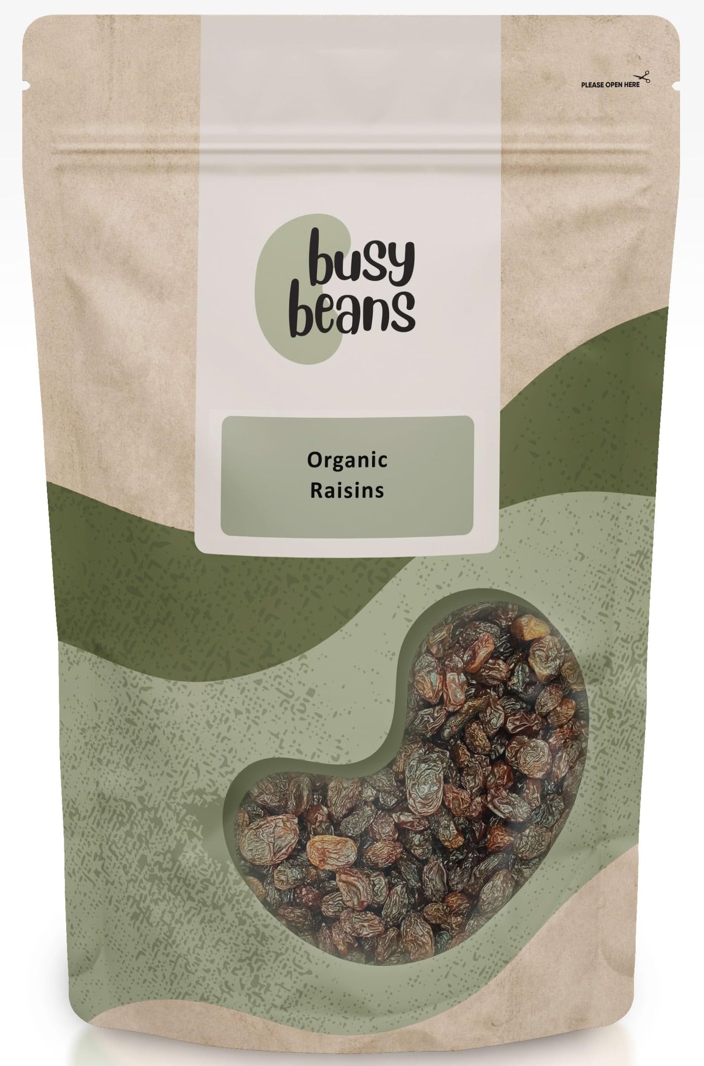 Organic Sun Dried Raisins - Certified Organic- by Busy Beans Organic (1kg)