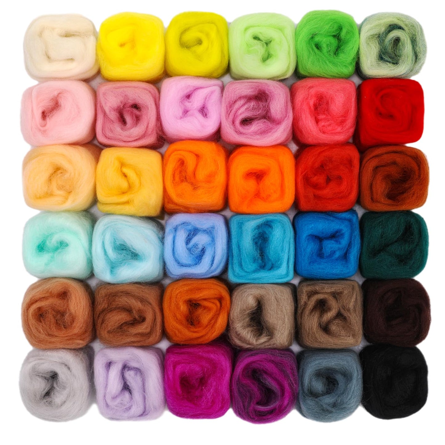 Namner 36 Colours Needle Felting Wool 108g Felting Wool Roving, Starter Felt Supplies for DIY Wool Crafts, Beginner-Friendly Wool Art Set