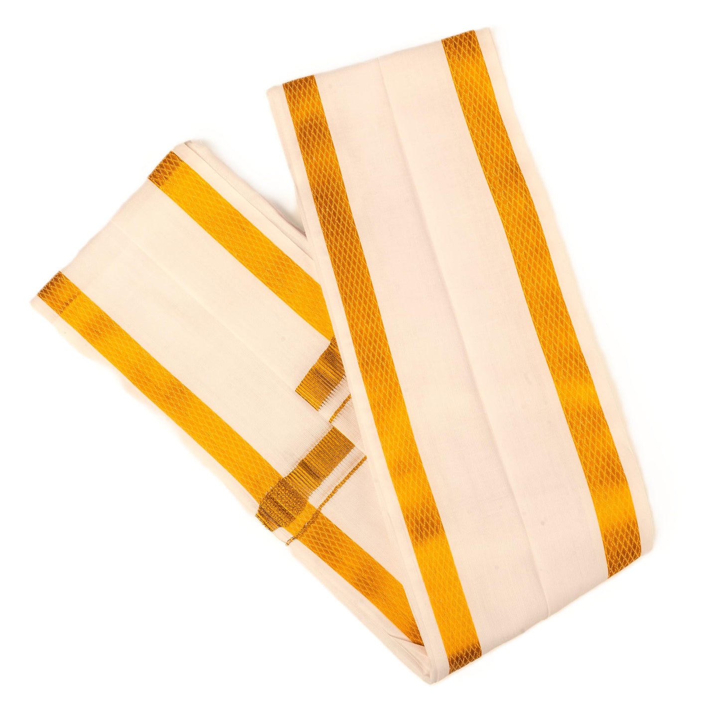 Angavastram Cotton Traditional Pooja Angvastra Towel Gamcha Shaluva Kanduva Kasavu for Religious Occasion Wedding New Year Temple Puja Rituals