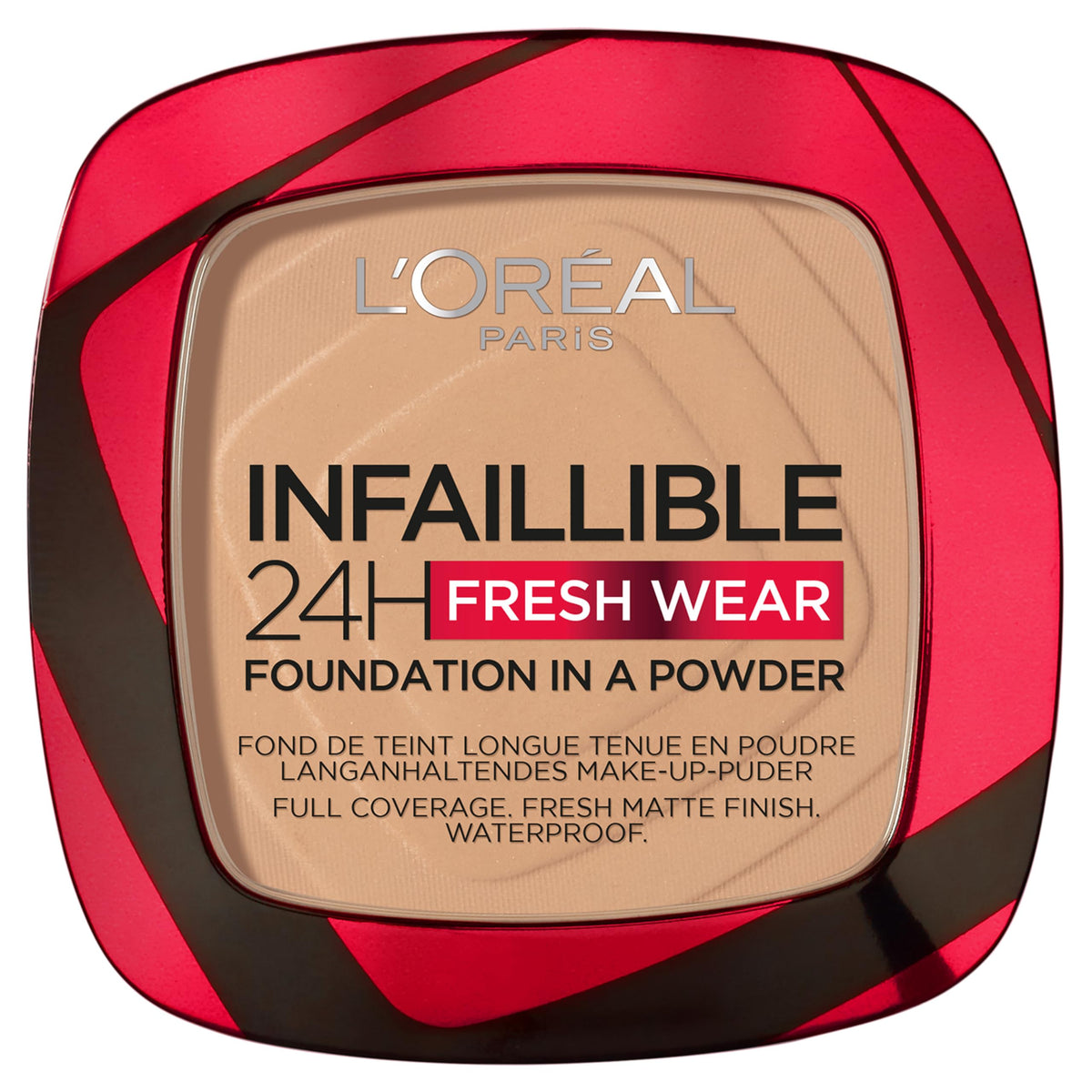 L'Or?al Paris Infallible 24H Fresh Wear Foundation in a Powder, Full-coverage, Longwear, Weightless Smooth Finish, Water-proof and Transfer-proof, 140