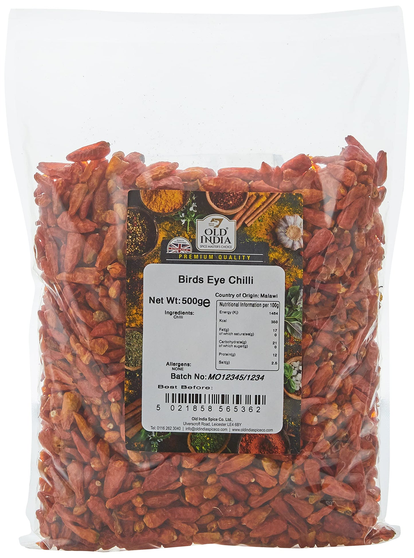Old India Birds Eye Chilli 500 g