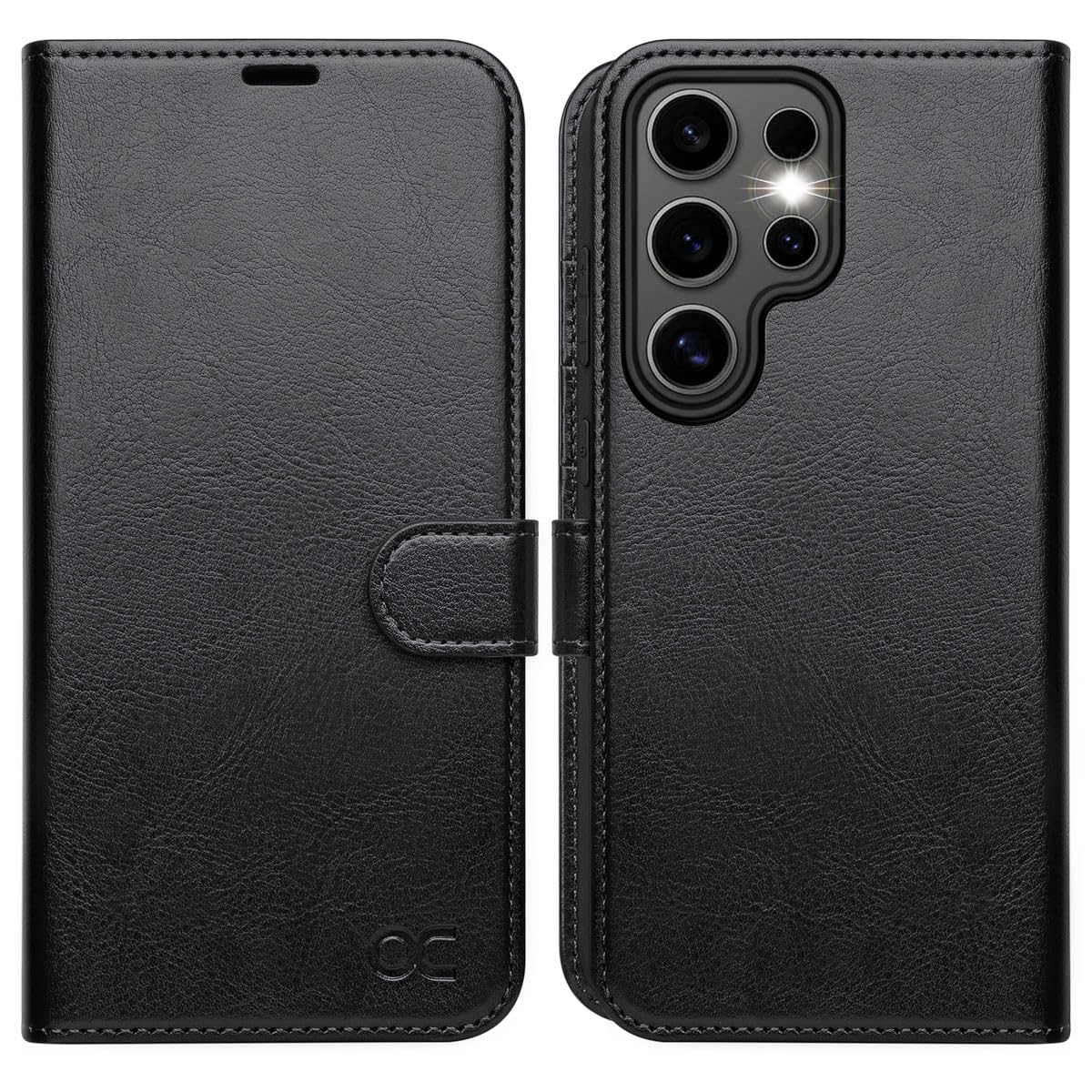 OCASE for Samsung Galaxy S25 Ultra Case, PU Leather Wallet, Magnetic Flip Folio Cover with RFID Blocking, Card Holders, Shockproof TPU, and Kickstand