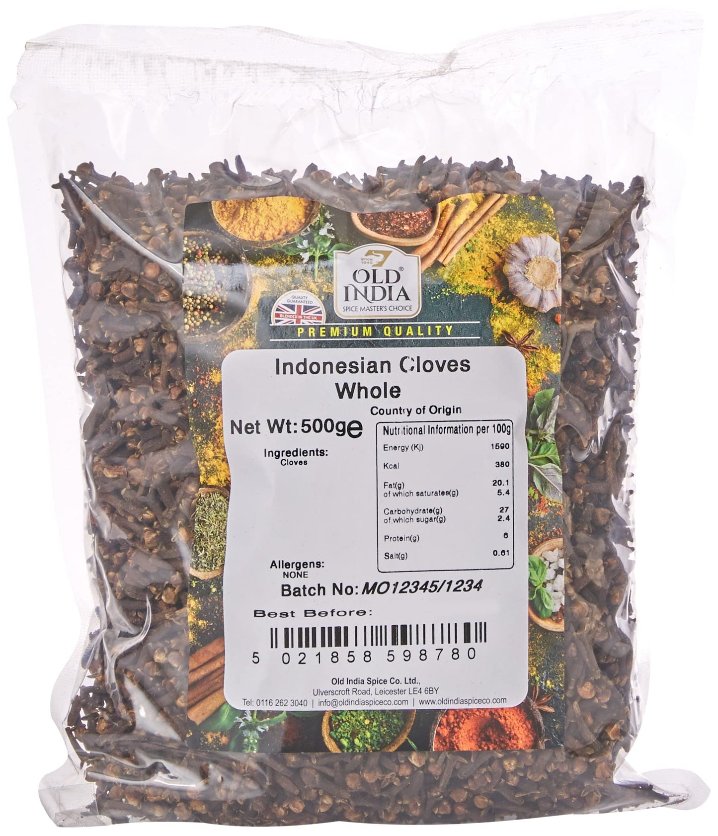 Old India Indonesian Cloves Whole 500g